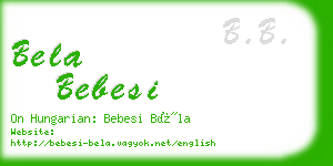 bela bebesi business card